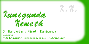 kunigunda nemeth business card