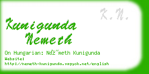 kunigunda nemeth business card